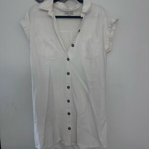 She + Sky White Collared Dress